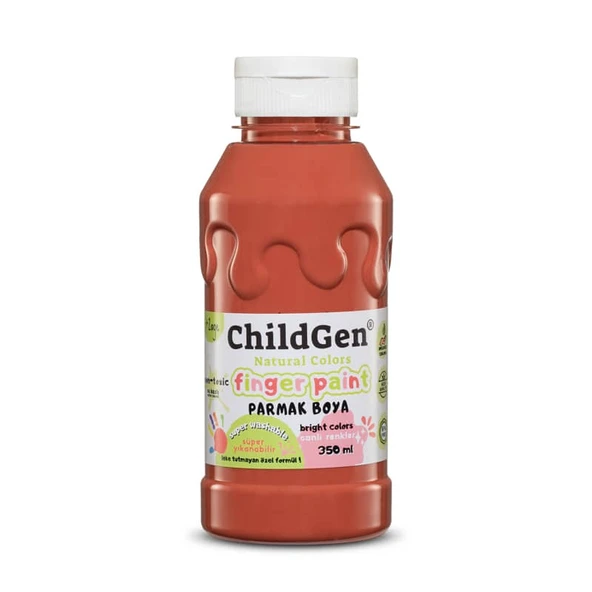 ChildGen Süper Yıkanabilir Parmak Boya 350 ml Kahverengi ürün görseli 1