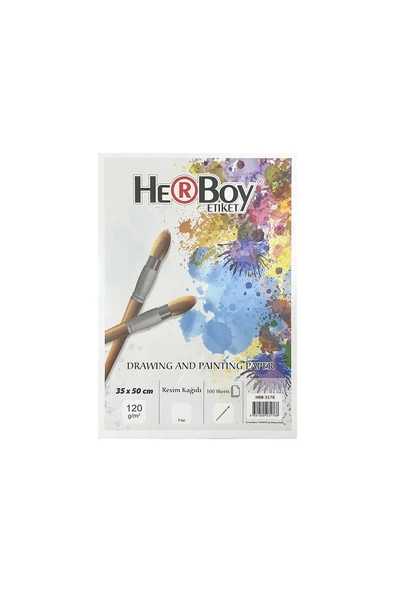 HerBoy Resim Kağıdı 35 X 50 120 gr 100 Lü Paket ürün görseli 1