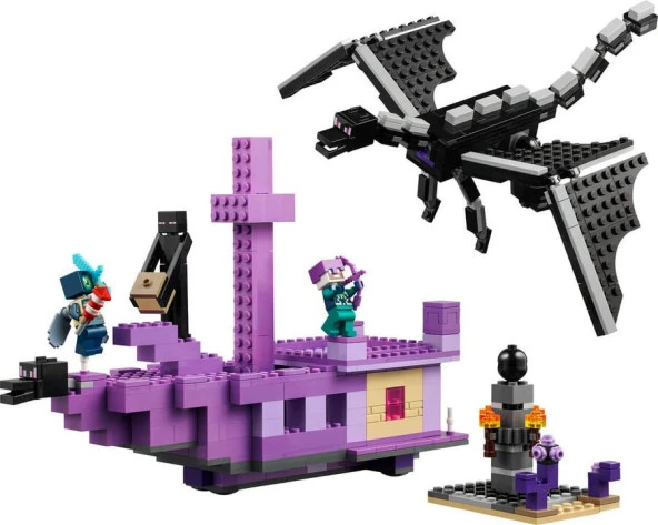 LEGO Minecraft 21264 The Ender Dragon and End Ship - Resim 3