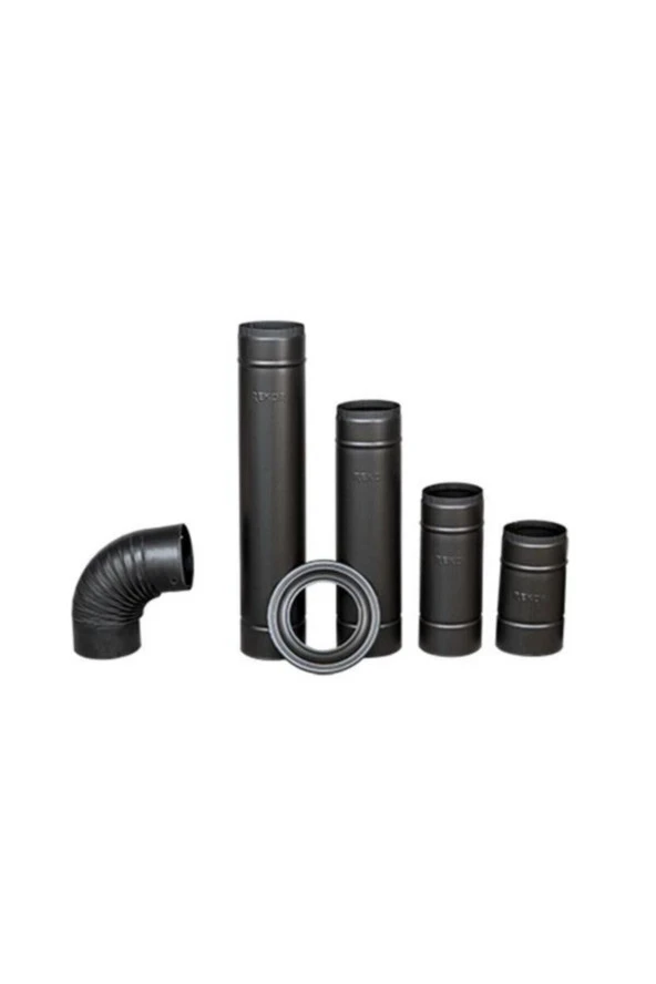 Mat Siyah Emaye Soba Borusu 70 Cm 1.kalite 0.40mm. One Size Tek Boy ürün görseli 1