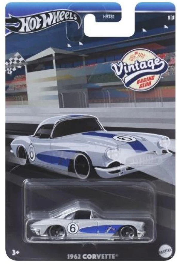Hot Wheels Vintage Racing Club 1962 Corvette HRV06 ürün görseli 1