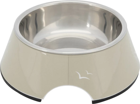Trixie Köpek Mama ve Su Kabı, Melamin/Paslanmaz 0.2lt/ø14cm, Kum Beji ürün görseli 1