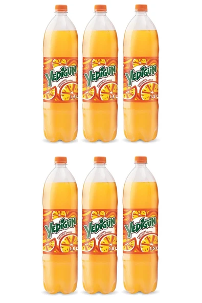 Yedigün Portakal Meyveli Gazoz 1,5 Lt X 6 Adet ürün görseli 1