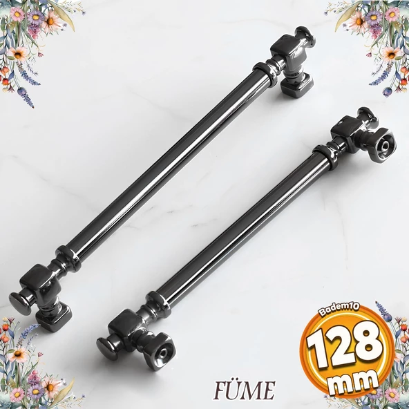 Talas Füme Düz Metal Kulp Kulpu 128 mm Mobilya Çekmece Mutfak Dolabı Dolap Kulpları Kulbu ürün görseli 1