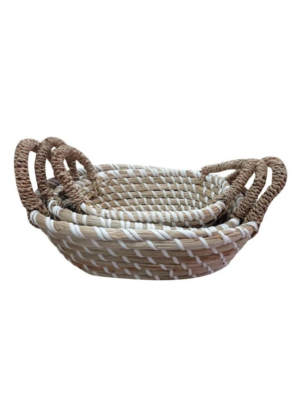 KRD HOME BAMBU OVAL 3 LÜ EKMEK SEPETİ KRD-1482 ürün görseli 1
