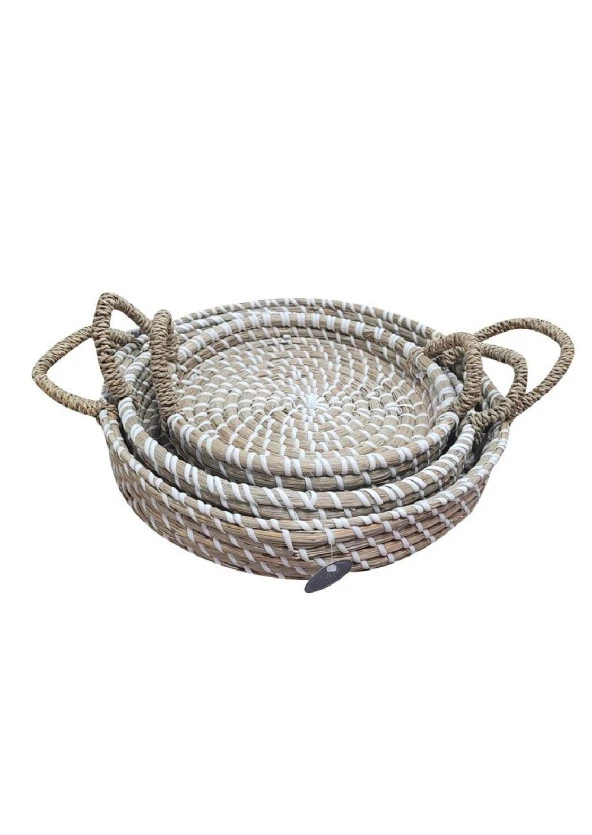 KRD HOME BAMBU OVAL 3 LÜ EKMEK SEPETİ KRD-1483 - Resim 2