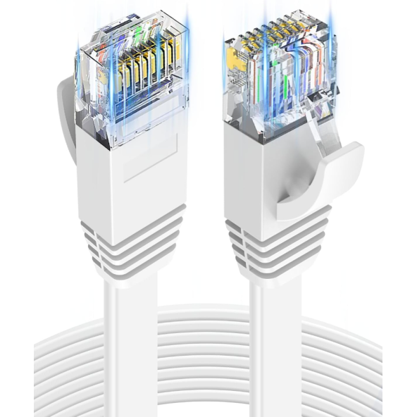 QASUL Cat 6 Ethernet Kablosu 1,5 m Yüksek Hızlı Ethernet Ağ Kablosu ürün görseli 1
