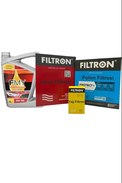 Ford Focus 2 1.6 Mann Filtron Filtre Bakım Seti 2005-2007 Hava+Yağ+Polen+Orj Motor Yağı (5W30 4L) ürün görseli 1