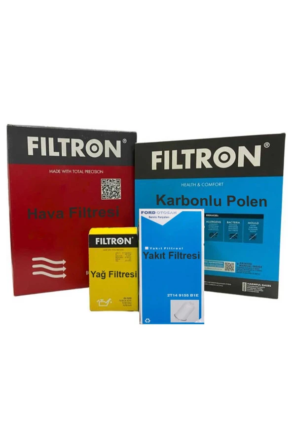 Courier 1.5 1.6 TDCi Mann Filtron Filtre Seti 2014-2018 Hava+Yağ+Polen+Yakıt Filtresi (Orijinal) ürün görseli 1