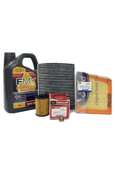 Ford B-Max 1.5 - 1.6 TDCi Dizel Filtre Bakım Seti 2012-2018 Hava+Yağ+K.Polen Filtresi+Motor Yağı ürün görseli 1