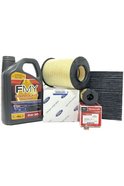 Ford C-Max 1.6 TDCi Dizel Filtre Bakım Seti 2008-2011 Hava+Yağ+Karbonlu Polen Filtresi+Motor Yağı ürün görseli 1