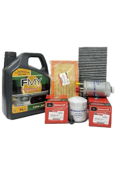 Ford Connect 1.8 Filtre Bakım Seti 2002-2013 Hava+Yağ+K.Polen+Yakıt Filtresi+Motor Yağı ürün görseli 1