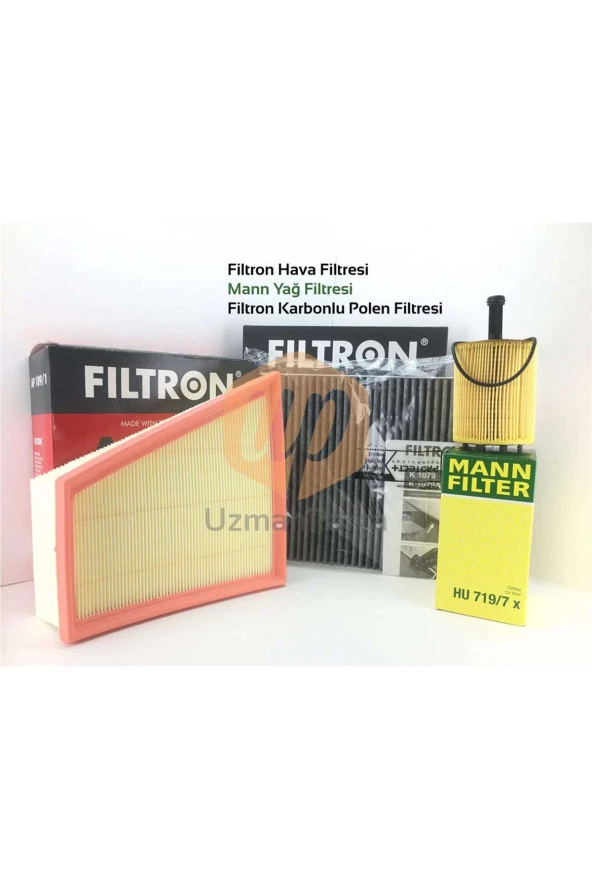 VW Polo 1.4 TDi Dizel Filtre Bakım Seti 2002-2008 Filtron ve Mann ürün görseli 1