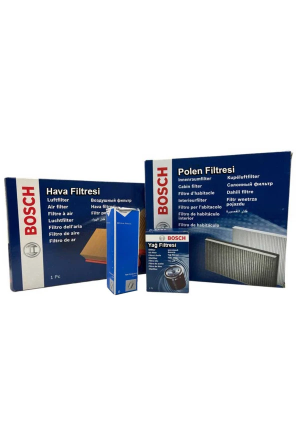 Ford Focus 1 1.6 Benzinli Bosch Filtre Bakım Seti 1998-2005 Hava+Yağ+Standart Polen+Orj Benzin Filtresi ürün görseli 1