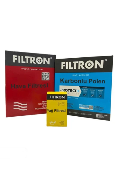 Ford Kuga 2.0 TDCi Dizel Mann Filtron Filtre Bakım Seti 2008-2012 Hava+Yağ+Karbonlu Polen ürün görseli 1