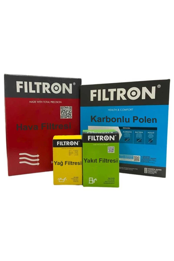 Ford Mondeo 2.0 Benzinli Mann Filtron Filtre Bakım Seti 2003-2007 Hava+Yağ+Yakıt+Karbonlu Polen ürün görseli 1