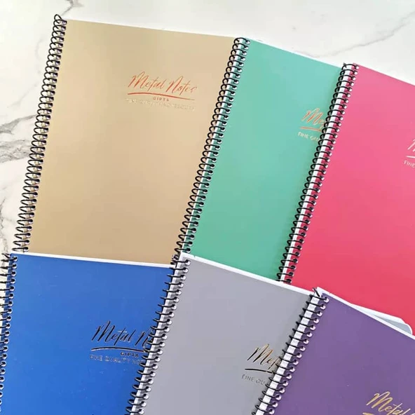 Gıpta Metal Notes Spiralli PP Kapak Defter 17x24 cm 80 yp Çizgili ürün görseli 1