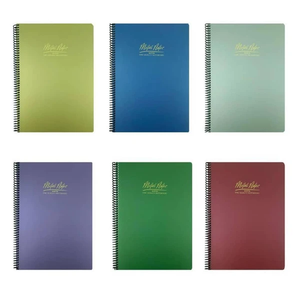 Gıpta Metal Notes Spiralli PP Kapak Defter A4 100 yp Kareli ürün görseli 1