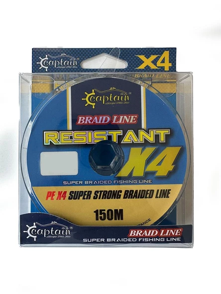 Captain Resistant PE 4 Kat Spin İp Misina 150mt Yeşil ürün görseli 1