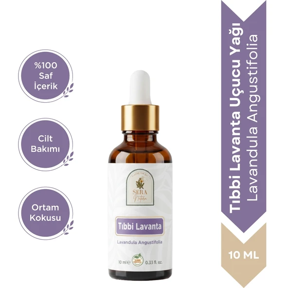 Sera Natura Tıbbi Lavanta Uçucu Yağı 10 ml – Stres ve Uykusuzluğa Doğal Çözüm | %100 Saf ürün görseli 1