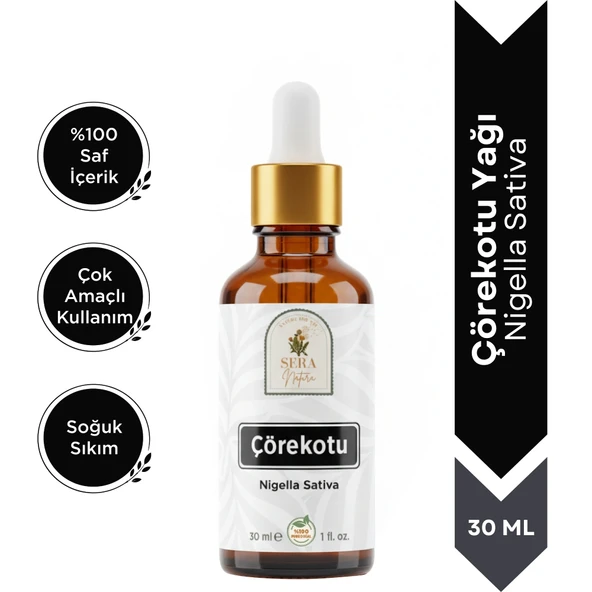 Çörekotu Yağı 30 ml. %100 Saf -Bağışıklık Destekleyici ve Saç Dökülmesini Önleyici ürün görseli 1