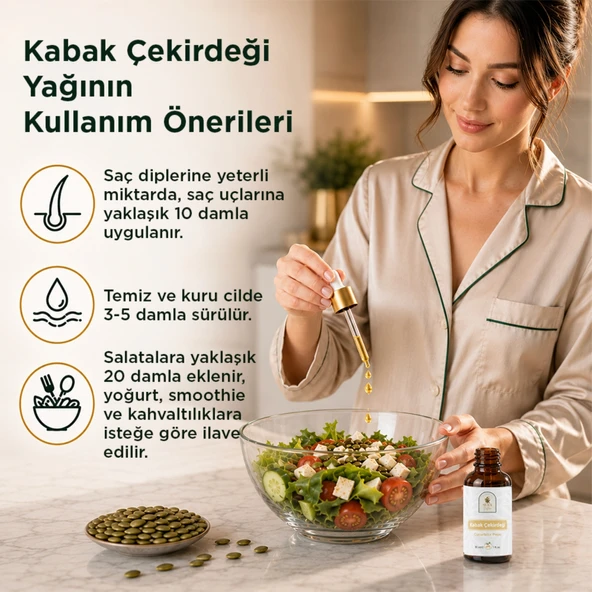 Kabak Çekirdeği Yağı 30 ml. %100 Saf - Resim 4