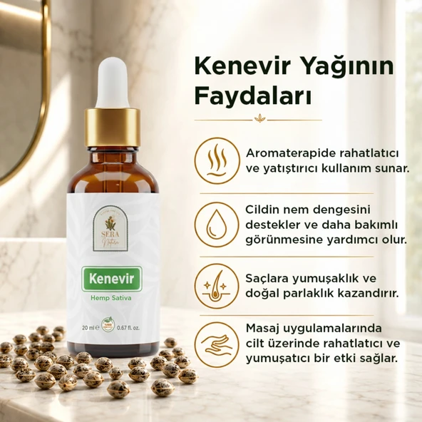 Kenevir Yağı 20 ml. %100 Saf - Resim 3