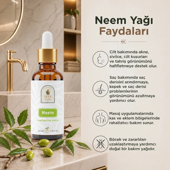Neem Yağı 20 ml. %100 Saf - Resim 3