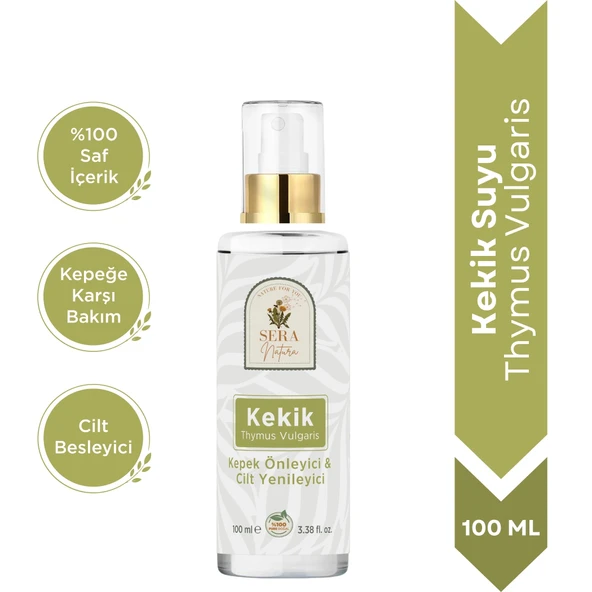 Saf Kekik Suyu Kepek Önleyici & Cilt Yenileyici Saç ve Cilt Toniği 100 ml. %100 Saf ürün görseli 1