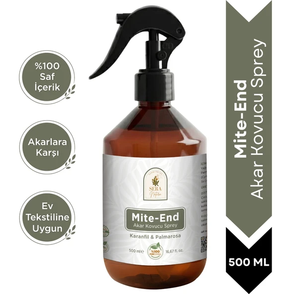 Mite-End Akar Kovucu Sprey 500 ml | Doğal Ev Tozu Akarı Temizleyici ürün görseli 1
