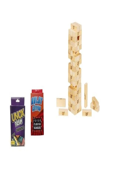 Denge Oyunu Jenga-anlat Lütfen Tabu Kartı Ve Unox ürün görseli 1