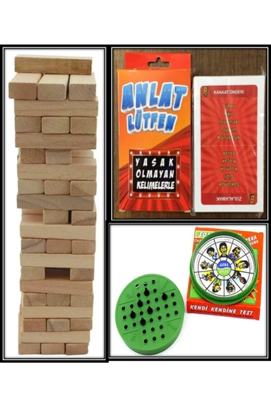 54 Parça Jenga Denge Oyunu - Lütfen Anlat - Solo Test ürün görseli 1