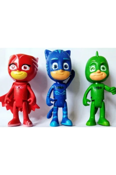 Pjmask 3'lü Figür Oyuncak Pijamaskeliler ürün görseli 1