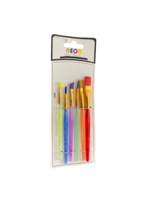 Neon Plus Fırça Seti HKD-30 6’Lı (Yağlı - Akrilik – Guaj - sulu) ürün görseli 1