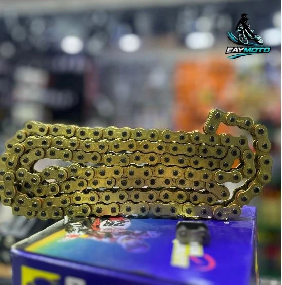 Universal 428 Oringli Gold Sarı Zincir 128 Bakla Motosiklet Teker Zincir Arasmto ürün görseli 1