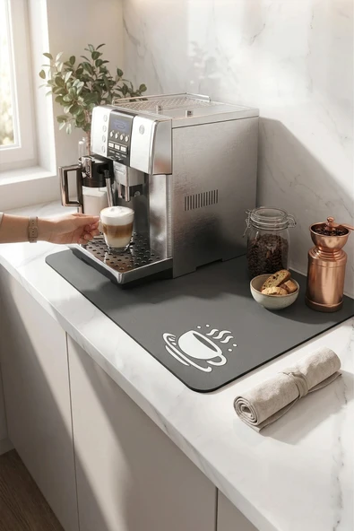 Valerine Life Kahve Makinesi Matı Su Geçirmez Kaymaz Yıkanabilir Çaycı, Çay Espresso Makinesi Pad 35x45cm 27KHD240111 ürün görseli 1