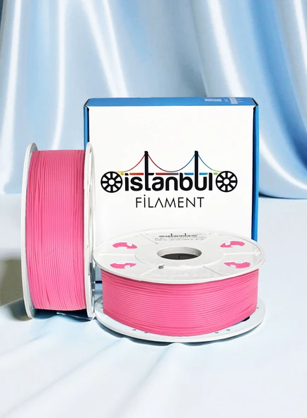 İstanbul Filament 3D Baskı Pla+ Filament Pembe 1 kg 1,75MM  0,05 mm Bambu Lab Uyumlu ürün görseli 1