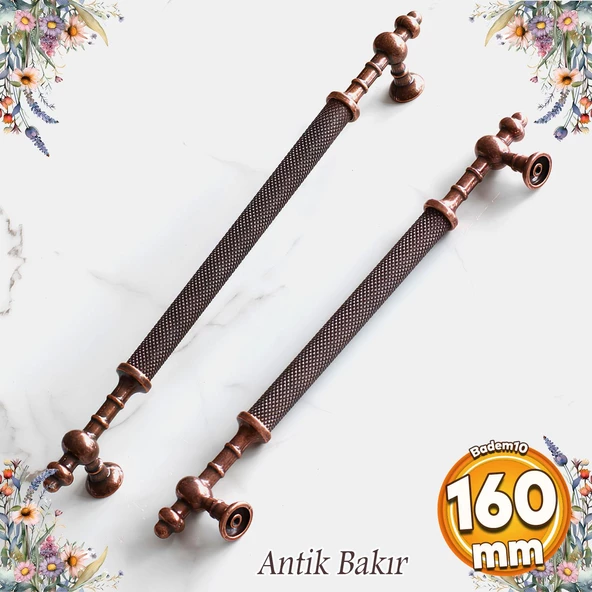 Ladin Eskitme Antik Bakır Metal 160 mm Mobilya Mutfak Çekmece Dolap Dolabı Kulpu Kulbu Kulpları ürün görseli 1