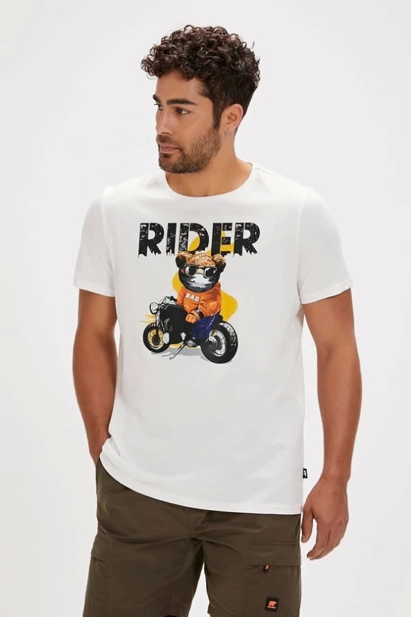 Bad Bear Fever Off-White Men's T-Shirt ürün görseli 1