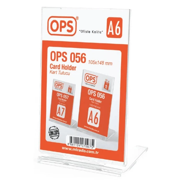 OPS DP 056  A6 Dikey Kart Tutucu Eğimi Ayarlanabilir 1 Adet ürün görseli 1