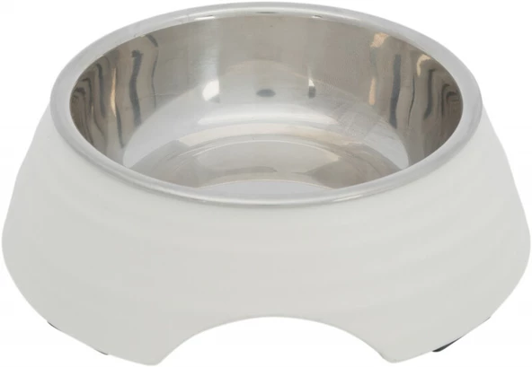 Trixie Köpek Mama ve Su Kabı, Melamin/Paslanmaz Çelik, 0.2lt/ø14cm, Beyaz ürün görseli 1