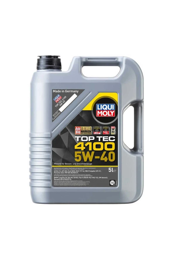 LIQUI MOLY 5W40 Motor Yağı Top Tec 4100 5 Litre 9511 ürün görseli 1