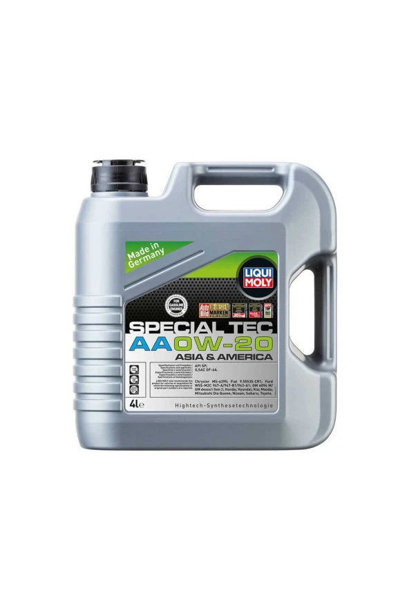 LIQUI MOLY 0W20 Motor Yağı Special Tec AA 4 Litre 9705 ürün görseli 1