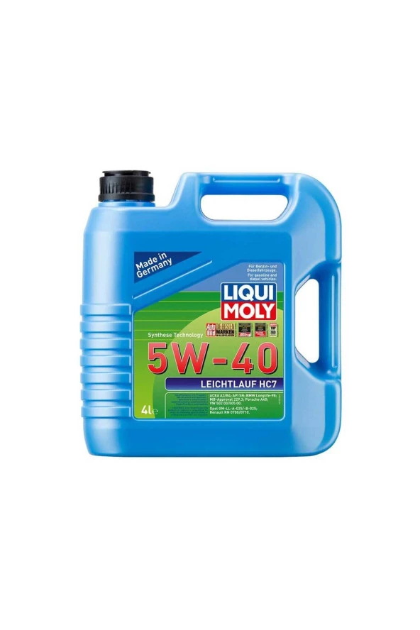 LIQUI MOLY 5W40 Motor Yağı Leichtlauf HC7 4 Litre 1382 ürün görseli 1