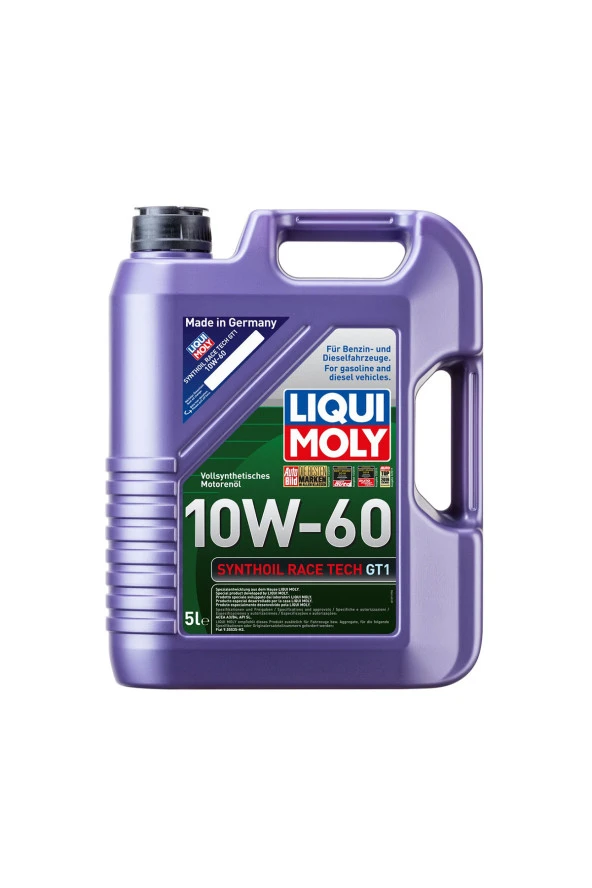 LIQUI MOLY Synthoil Race Tech GT1 10W60 Motor Yağı 5 Litre 8909 ürün görseli 1