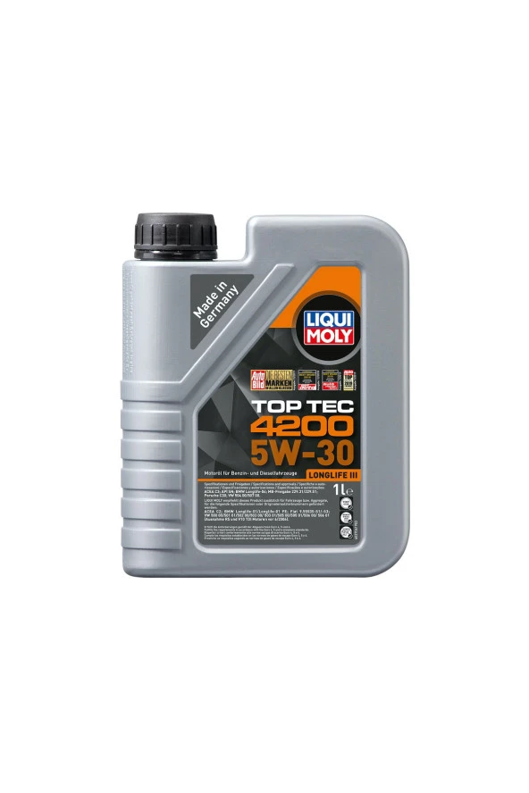 LIQUI MOLY Top Tec 4200 5W30 Motor Yağı Tam Sentetik 1 Litre 8972 ürün görseli 1