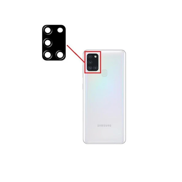 Samsung Galaxy A21 A215F İle Uyumlu Kamera Camı ürün görseli 1