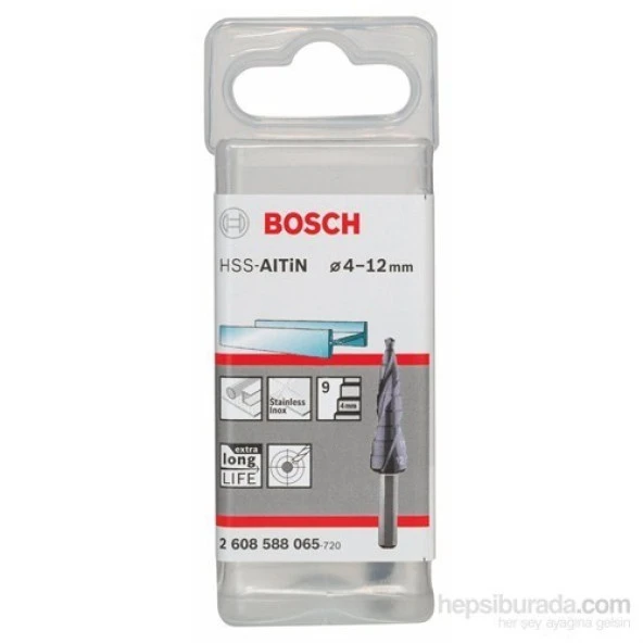 Bosch  - Kademeli Matkap Ucu Hss-Altin - 4 - 12 Mm, 6,0 Mm, 66,5 Mm ürün görseli 1