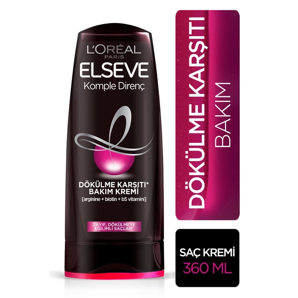 L'oréal Paris Elseve Komple Direnç Dökülme Karşıtı Bakım Kremi 360 Ml ürün görseli 1