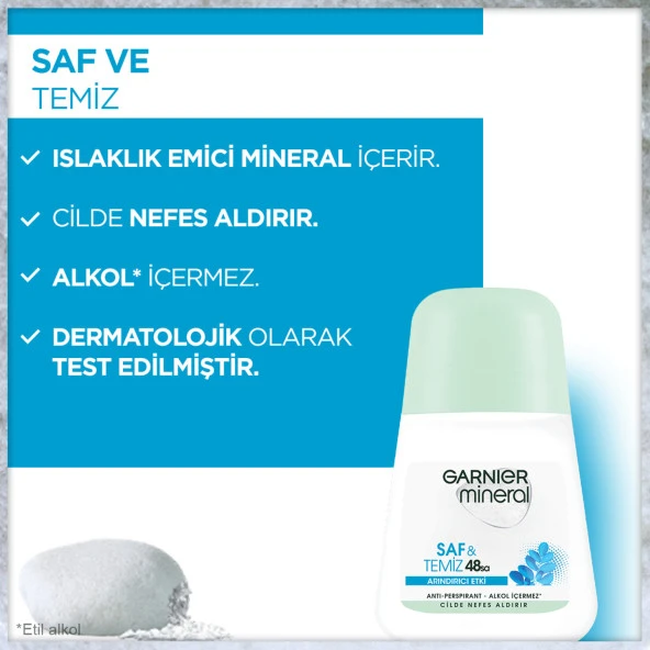 Garnier Mineral Saf&Temiz Roll-On Deodorant - Resim 8